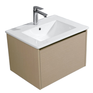 Σετ Κρεμαστό Έπιπλο Μπάνιου με Νιπτήρα Naomi Honey 60x47cm Gloria