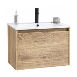 Σετ Κρεμαστό Έπιπλο Μπάνιου με Νιπτήρα Naomi Beige 60x47cm Gloria