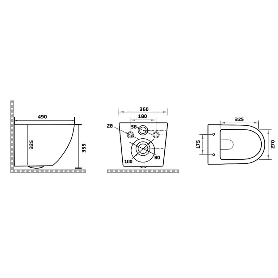 Capri Round Κρεμαστή Λεκάνη Rimless με Soft Close - Image 2