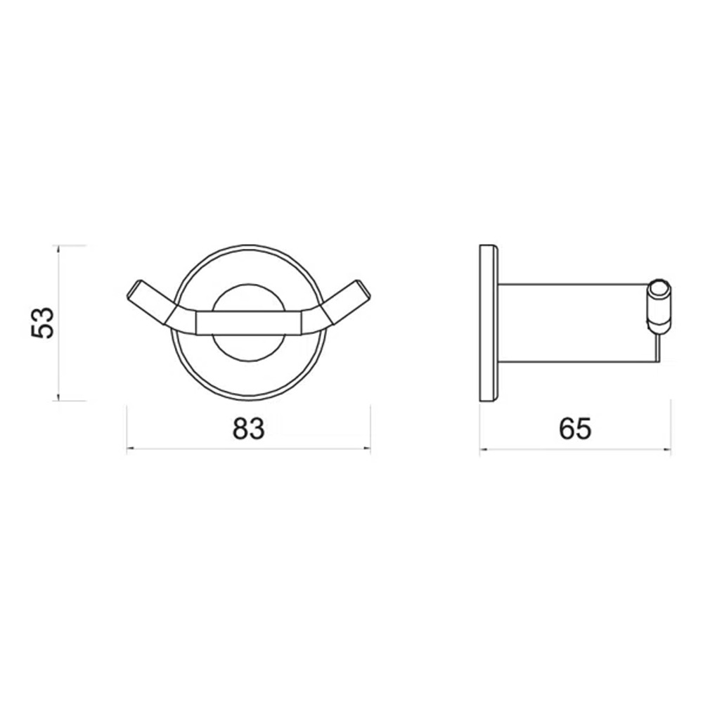 Ferro ASM06 Διπλό Άγκιστρο Smile Χρωμέ - Image 2