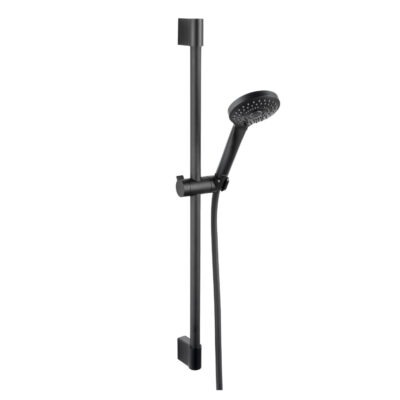 Στήλη Ντους Σετ Horn Black με Σπιράλ & Τηλέφωνο Ferro