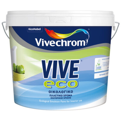 Vivechrom VIVE ECO λευκό Νο.30 9L οικολογικό πλαστικό χρώμα εσωτερικής χρήσης