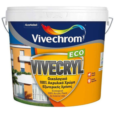 Vivechrom VIVECRYL ECO 10L οικολογικό ακρυλικό χρώμα εξωτερικής χρήσης
