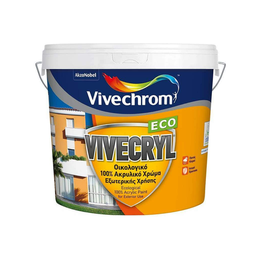 Vivechrom VIVECRYL ECO 3L οικολογικό ακρυλικό χρώμα εξωτερικής χρήσης