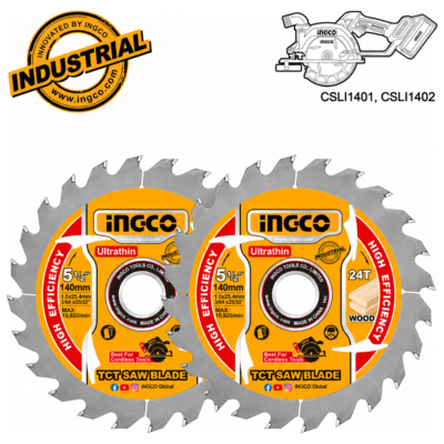 INGCO TSB1403 Δίσκοι Κοπής Ξύλου 140x20mm 24T Σετ 2 Τεμαχίων