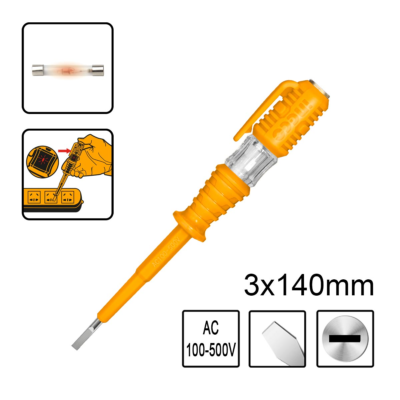 INGCO HSDT1408 μικρό δοκιμαστικό κατσαβίδι 3x140mm AC 100-500V