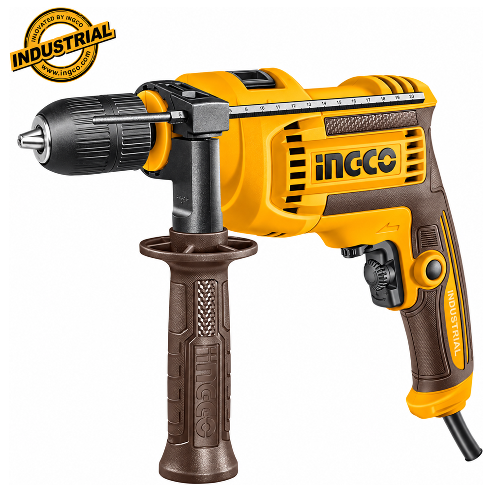INGCO ID71182E ηλεκτρικό κρουστικό δράπανο 710W με αυτόματο τσοκ 13mm