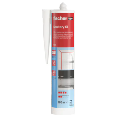 FISCHER 511715 Σιλικόνη Sanitary SI Αντιμουχλική Λευκή 280ml