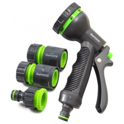 GeHOCK ASGS1234-1 Πιστόλι Ποτίσματος 7 Λειτουργιών με Εξαρτήματα