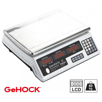GeHOCK PCS0401 Ηλεκτρονική Ζυγαριά Πάγκου 40kg Λευκή