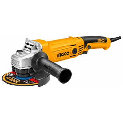 INGCO AG1100385E ηλεκτρονικός γωνιακός τροχός 1100W 125mm με βοηθητική λαβή