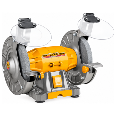 INGCO BG61502 δίδυμος τροχός πάγκου 150W με τροχούς 150mm και προστατευτικές ασπίδες