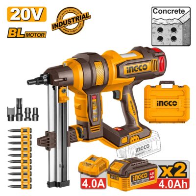 INGCO CCNLI9008E καρφωτικό μπετού 20V με δύο μπαταρίες 4Ah, φορτιστή και βαλίτσα