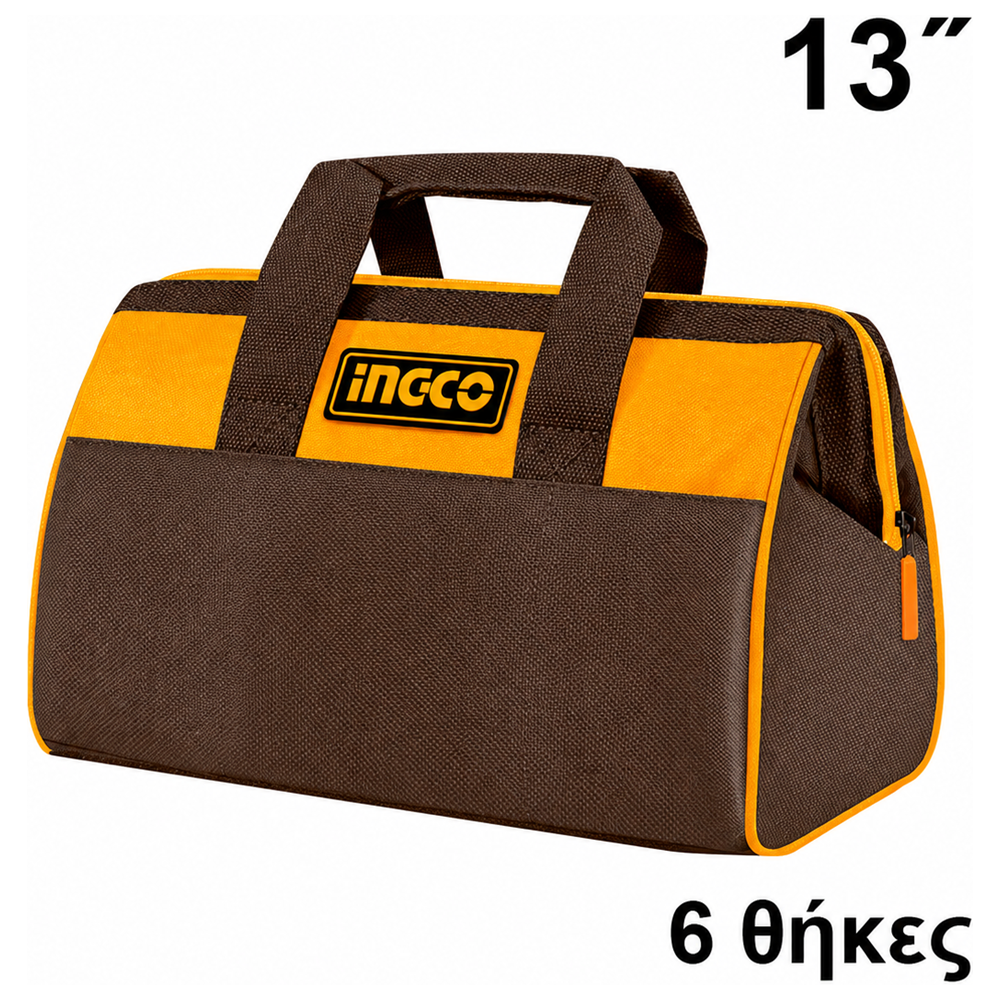 INGCO HTBG281328 υφασμάτινη τσάντα εργαλείων 13" με 6 εξωτερικές θήκες