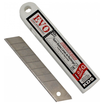 KDS GB-10 λάμα φαλτσέτας 18mm δίπλα στη θήκη 10 τεμαχίων