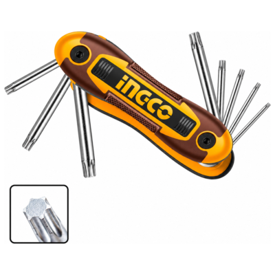 INGCO HHK14083 αναδιπλούμενα κλειδιά Torx T9–T40 σετ 8 τεμαχίων