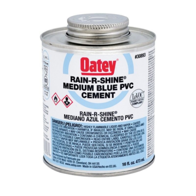 Oatey 30893 Κόλλα PVC Ταχείας Μπλε 473ml Rain-R-Shine