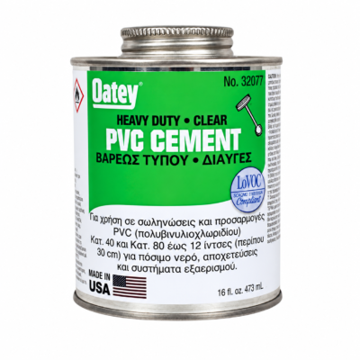 Oatey Κόλλα PVC Διάφανη Βαρέως Τύπου 1/4 kg