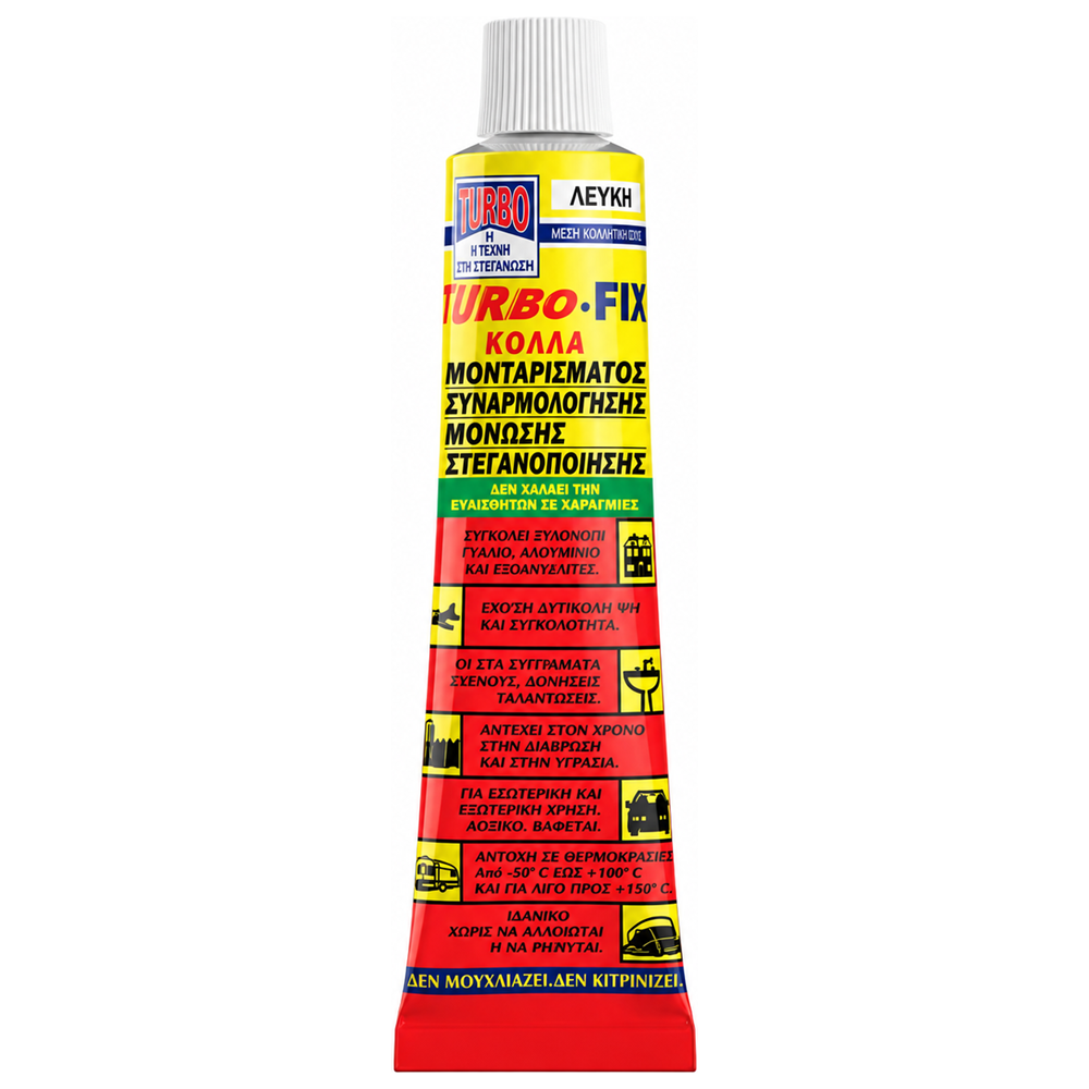 TURBO-FIX διάφανη κόλλα μονταρίσματος 80ml σε συσκευασία blister