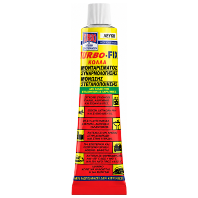 TURBO-FIX Κόλλα Μονταρίσματος Λευκή 80ml Blister
