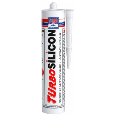TURBO-SILICONE αντιμουχλική σιλικόνη λευκή σε φυσίγγιο 280ml