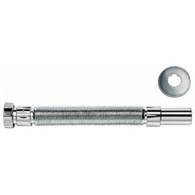 Viospiral 00-0057/S εύκαμπτο σιφώνι νιπτήρα χρωμέ 1 1/4" x Φ32 με μεταλλικό παξιμάδι
