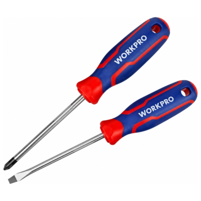 WORKPRO WP200503 Κατσαβίδια Μαγνητικά Σετ 2 Τεμάχια (Ίσιο & Σταυρού)