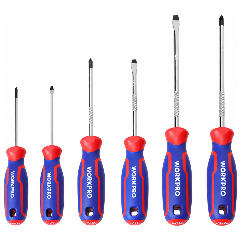 WORKPRO WP200504 Κατσαβίδια Μαγνητικά Σετ 6 Τεμάχια