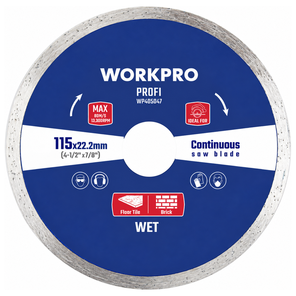 WORKPRO WP405047 Δίσκοι Διαμάντι Κεραμικών 115X22.2