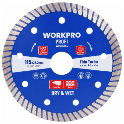 WORKPRO WP405054 Διαμαντόδισκος Φ115x22